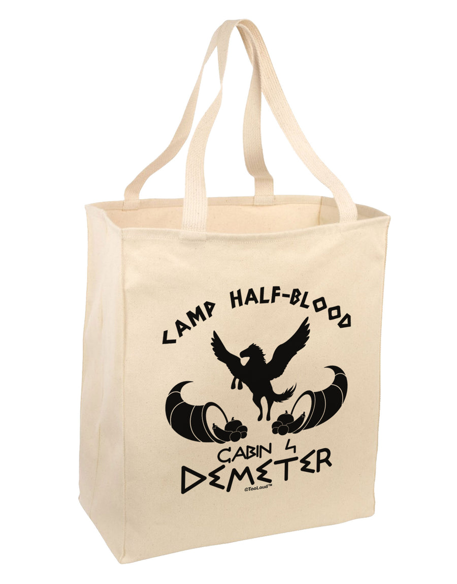 Cabin 4 Demeter Camp Half Blood Large Grocery Tote Bag-Grocery Tote-TooLoud-Natural-Large-Davson Sales