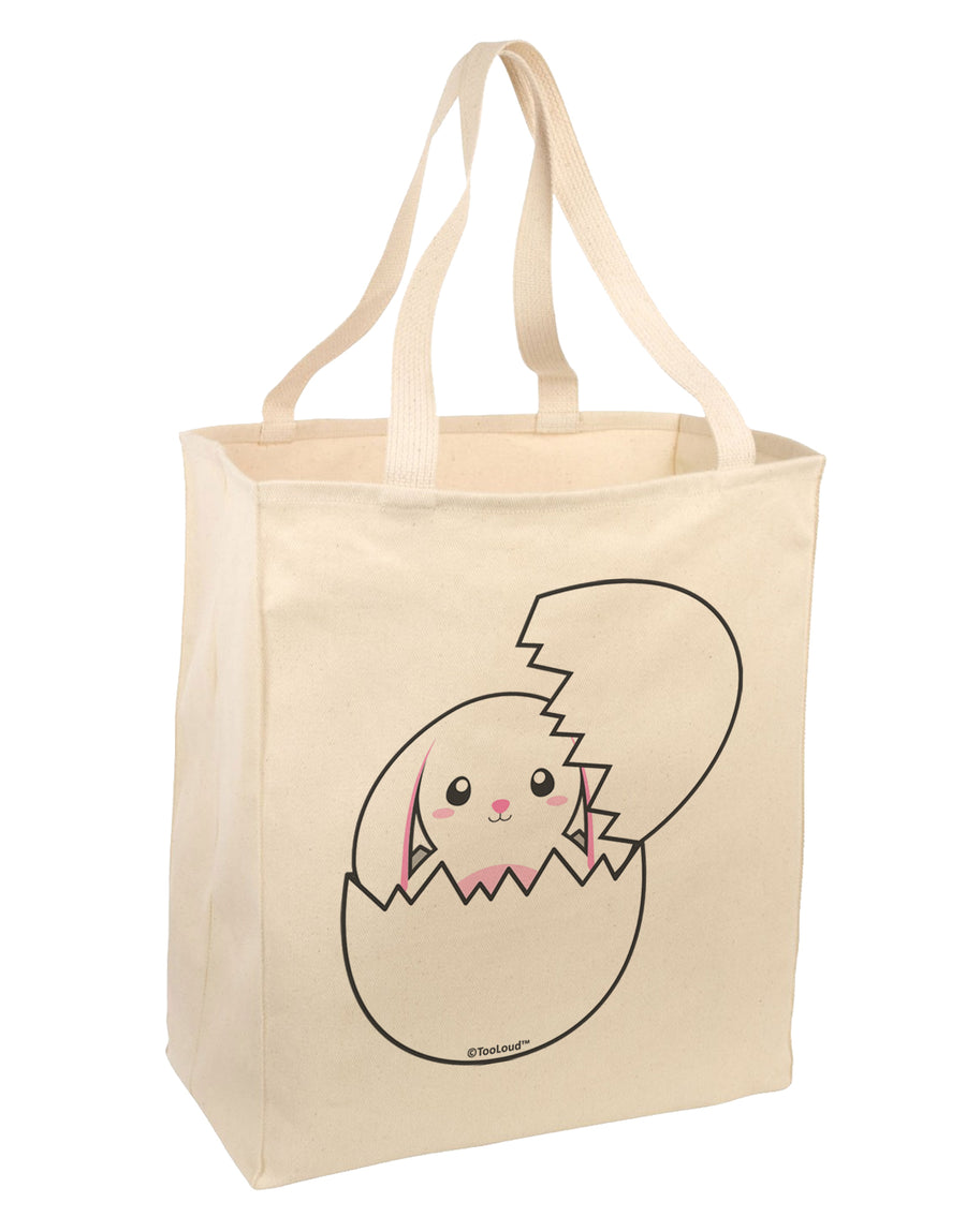 Cute Easter Bunny Hatching Large Grocery Tote Bag by TooLoud-Grocery Tote-TooLoud-Natural-Large-Davson Sales