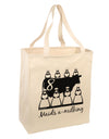 Eight Maids A Milking Text Large Grocery Tote Bag-Grocery Tote-TooLoud-Natural-Large-Davson Sales