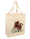 Taurus Color Illustration Large Grocery Tote Bag-Grocery Tote-TooLoud-Natural-Large-Davson Sales