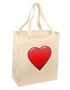 Cute Cartoon Heart Large Grocery Tote Bag by TooLoud-Grocery Tote-TooLoud-Natural-Large-Davson Sales