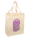 Cute Jellyfish Large Grocery Tote Bag by TooLoud-Grocery Tote-TooLoud-Natural-Large-Davson Sales