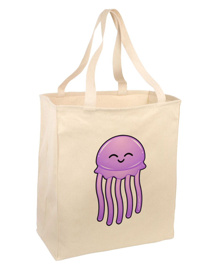 Cute Jellyfish Large Grocery Tote Bag by TooLoud-Grocery Tote-TooLoud-Natural-Large-Davson Sales