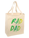 Rad Dad Design - 80s Neon Large Grocery Tote Bag-Grocery Tote-TooLoud-Natural-Large-Davson Sales