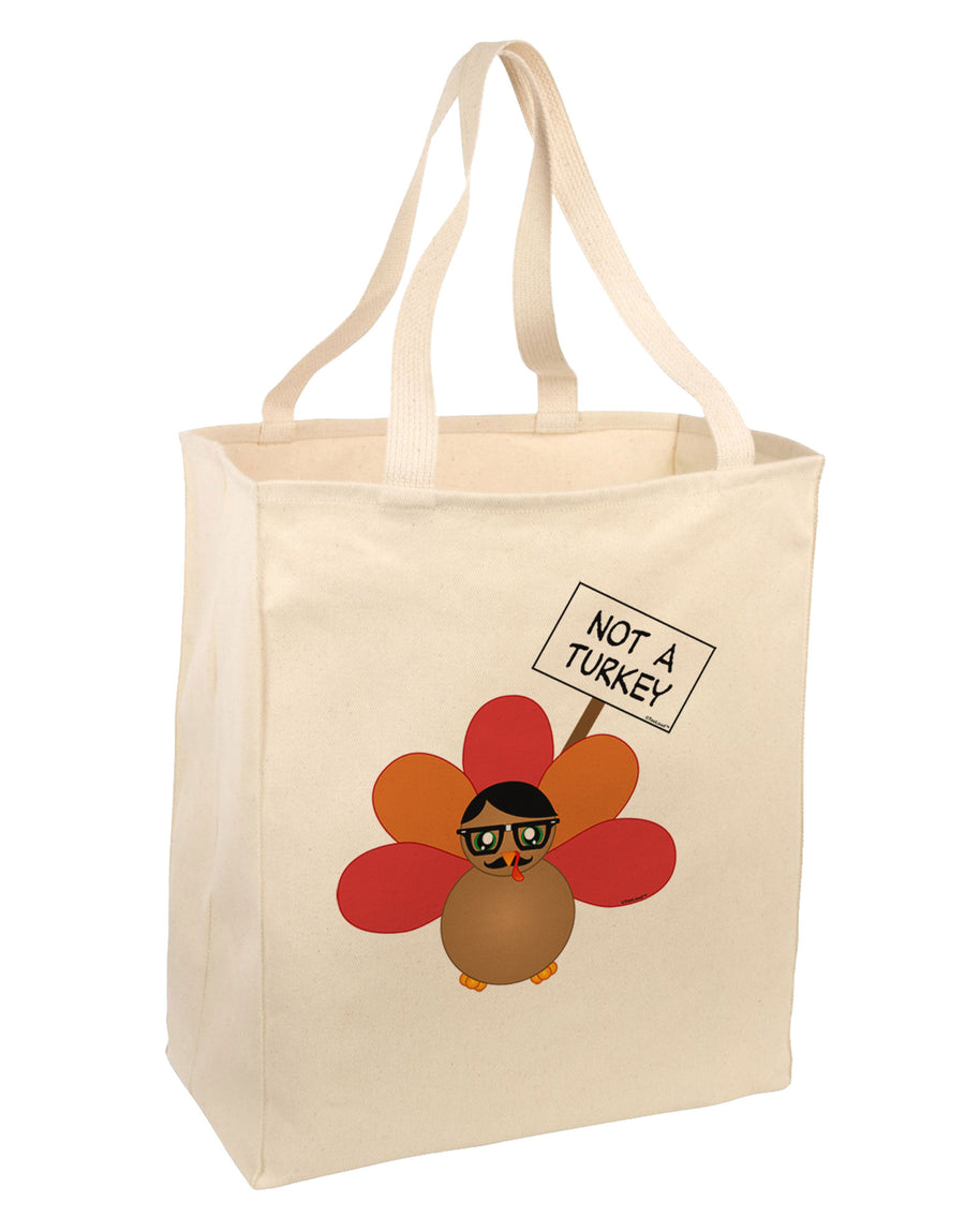 Thanksgiving Turkey in Disguise Large Grocery Tote Bag by TooLoud-Grocery Tote-TooLoud-Natural-Large-Davson Sales