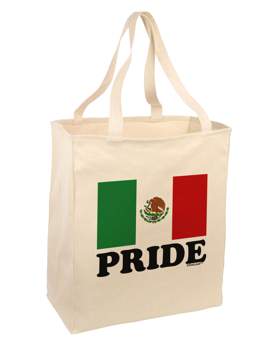 Mexican Pride - Mexican Flag Large Grocery Tote Bag by TooLoud-Grocery Tote-TooLoud-Natural-Large-Davson Sales