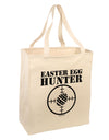 Easter Egg Hunter Black and White Large Grocery Tote Bag by TooLoud-Grocery Tote-TooLoud-Natural-Large-Davson Sales