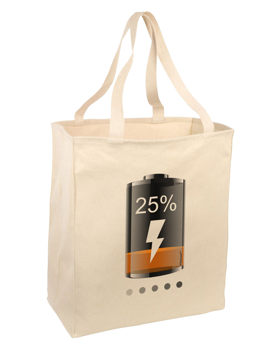 Low Energy 25 Percent Large Grocery Tote Bag-Natural-Grocery Tote-TooLoud-Natural-Large-Davson Sales