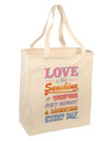 Love is like Sunshine - Quote Large Grocery Tote Bag-Grocery Tote-TooLoud-Natural-Large-Davson Sales