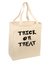 Trick or Treat Halloween Pumpkin Large Grocery Tote Bag-Grocery Tote-TooLoud-Natural-Large-Davson Sales