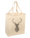 Majestic Stag Distressed Large Grocery Tote Bag-Grocery Tote-TooLoud-Natural-Large-Davson Sales