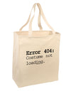 Error 404 Costume Distressed Large Grocery Tote Bag-Grocery Tote-TooLoud-Natural-Large-Davson Sales