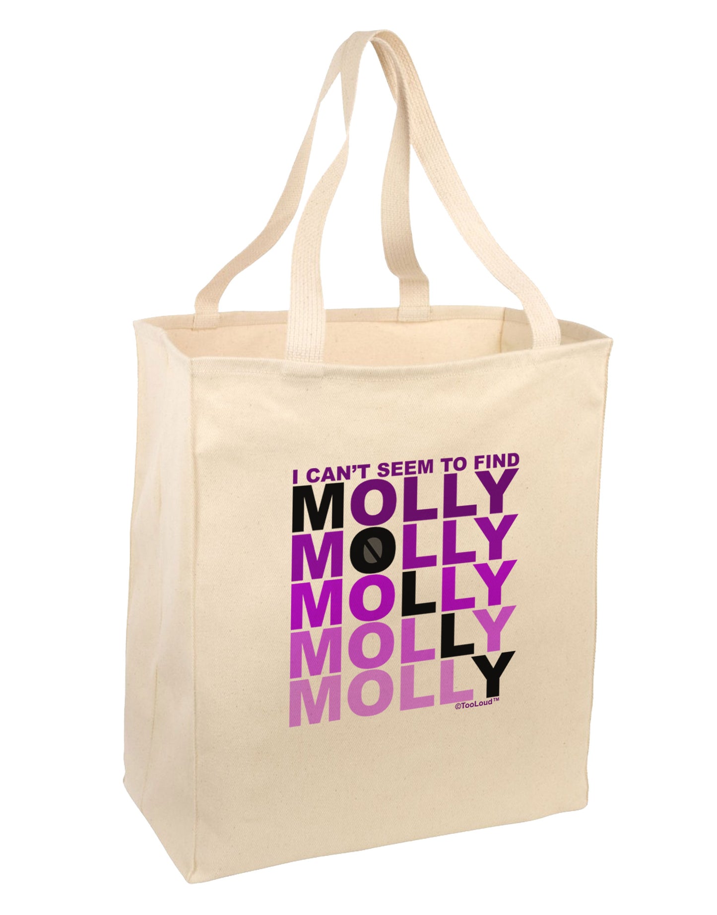 Find Molly Purple Large Grocery Tote Bag-Grocery Tote-TooLoud-Natural-Large-Davson Sales