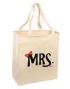 Matching Mr and Mrs Design - Mrs Bow Large Grocery Tote Bag by TooLoud-Grocery Tote-TooLoud-Natural-Large-Davson Sales