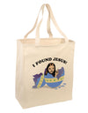 I Found Jesus - Easter Egg Large Grocery Tote Bag-Grocery Tote-TooLoud-Natural-Large-Davson Sales