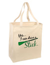 Drive Stick Green Large Grocery Tote Bag-Grocery Tote-TooLoud-Natural-Large-Davson Sales