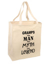 Gramps The Man The Myth The Legend Large Grocery Tote Bag-Natural by TooLoud-Grocery Tote-TooLoud-Natural-Large-Davson Sales