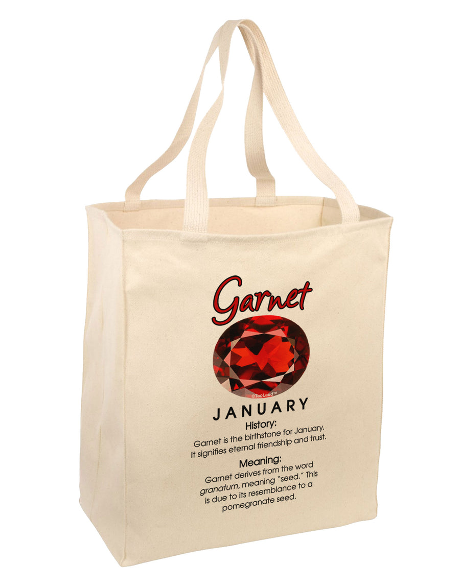 Birthstone Garnet Large Grocery Tote Bag by TooLoud-Grocery Tote-TooLoud-Natural-Large-Davson Sales