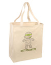 Cute Mummy Happy Halloween Large Grocery Tote Bag-Grocery Tote-TooLoud-Natural-Large-Davson Sales