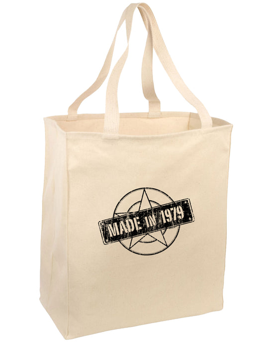 40th Birthday Gift Made in 1979 Large Grocery Tote Bag-Natural by TooLoud-TooLoud-Natural-large-Davson Sales