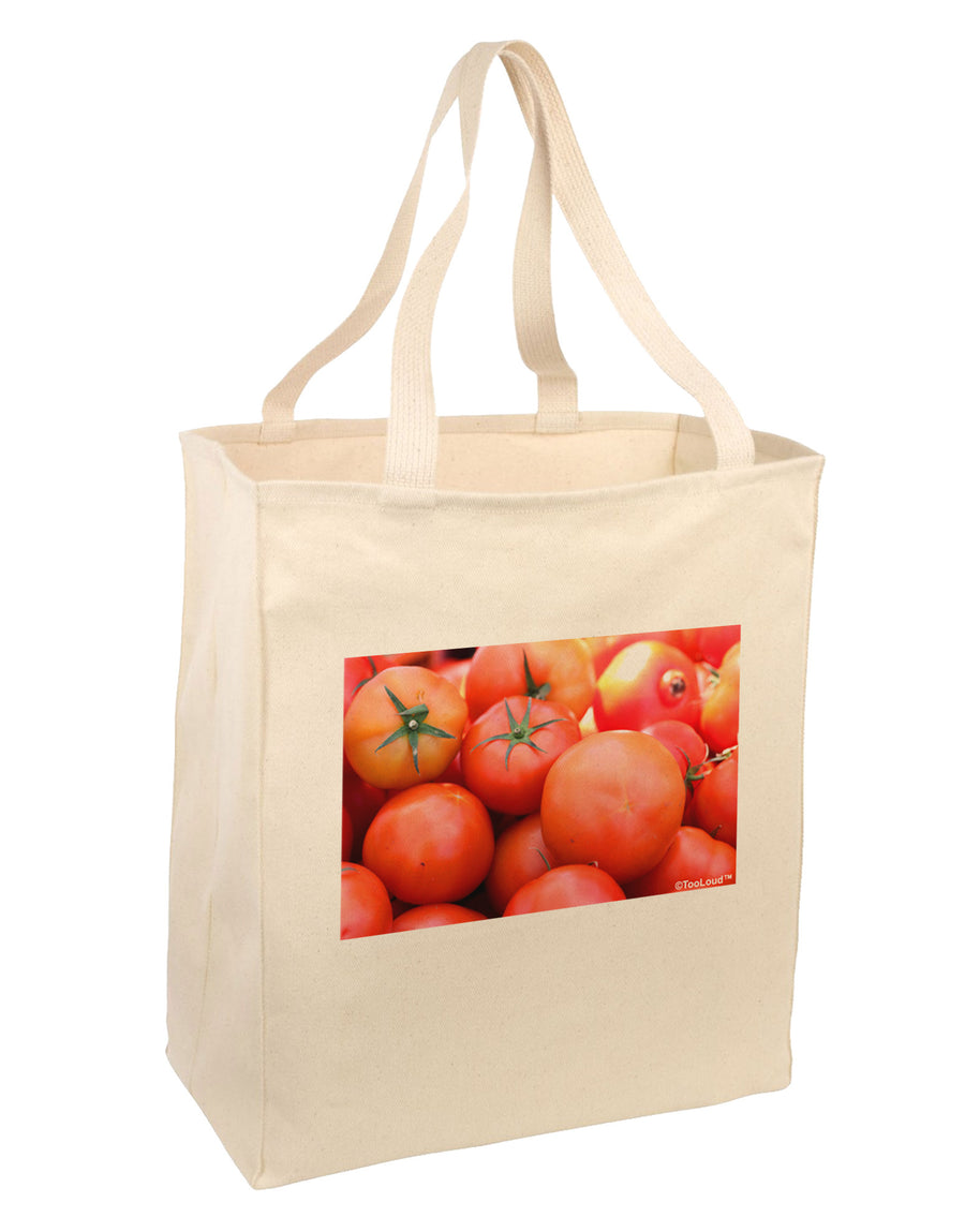 Buy Local Produce Tomatoes Large Grocery Tote Bag-Grocery Tote-TooLoud-Natural-Large-Davson Sales