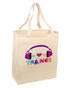 Heart Trance Large Grocery Tote Bag-Grocery Tote-TooLoud-Natural-Large-Davson Sales