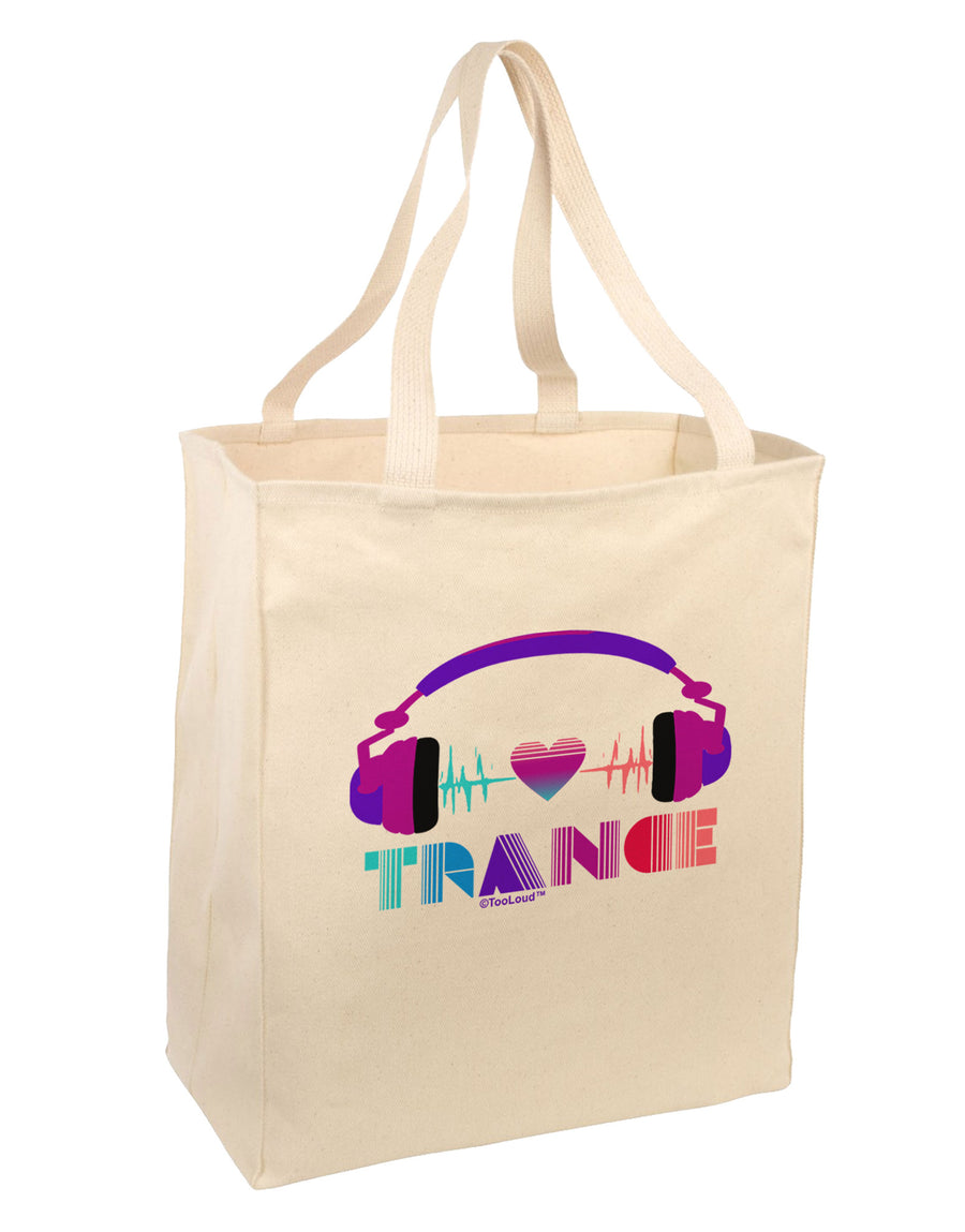 Heart Trance Large Grocery Tote Bag-Grocery Tote-TooLoud-Natural-Large-Davson Sales