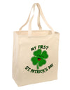 My First St. Patrick's Day Large Grocery Tote Bag-Grocery Tote-TooLoud-Natural-Large-Davson Sales