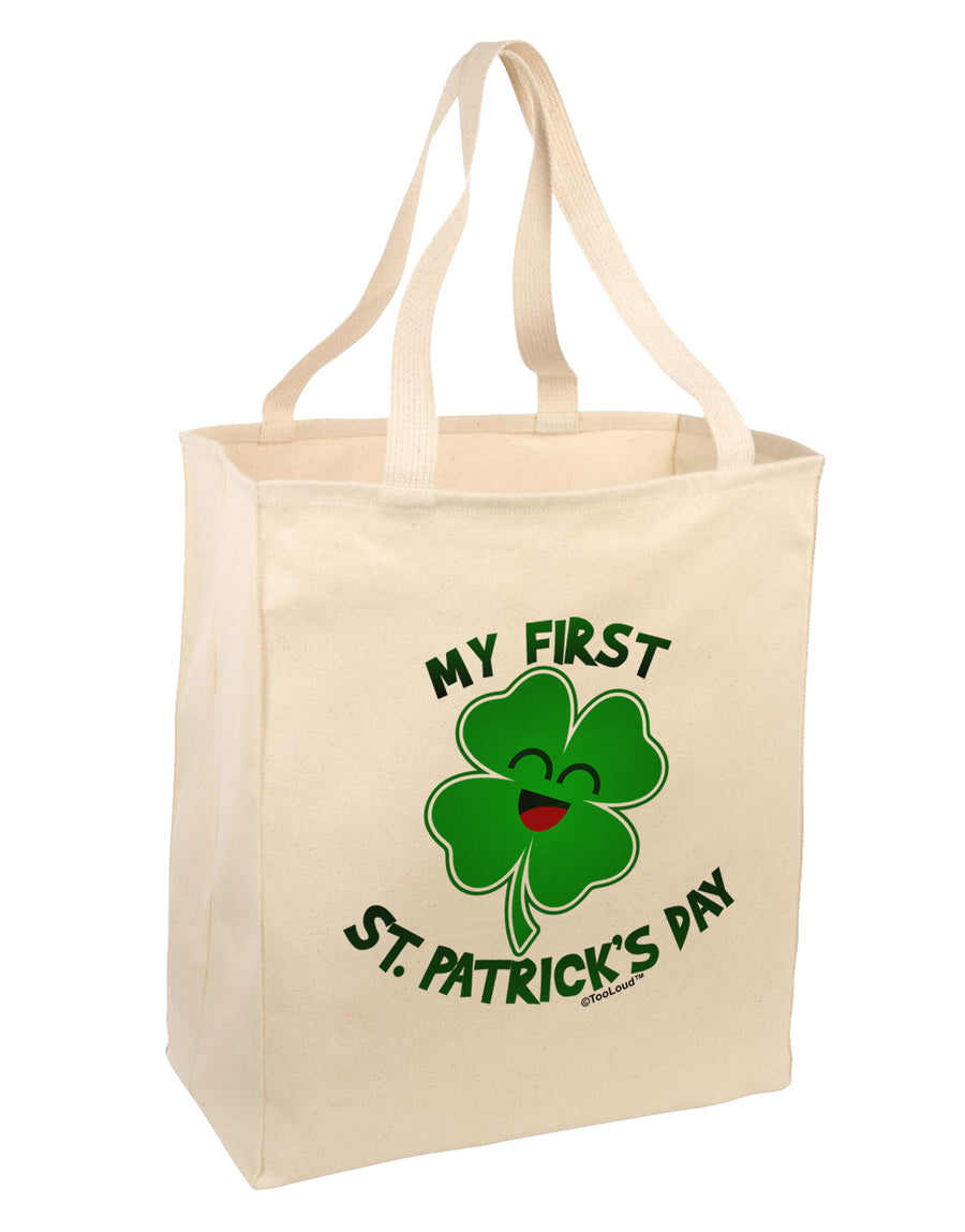 My First St. Patrick's Day Large Grocery Tote Bag-Grocery Tote-TooLoud-Natural-Large-Davson Sales