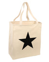 TooLoud Black Star Large Grocery Tote Bag