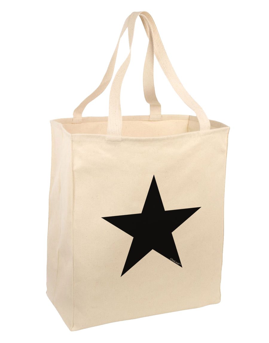 Black Star Large Grocery Tote Bag-Grocery Tote-TooLoud-Natural-Large-Davson Sales