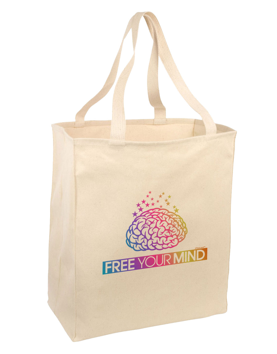 Free Your Mind Large Grocery Tote Bag-Grocery Tote-TooLoud-Natural-Large-Davson Sales