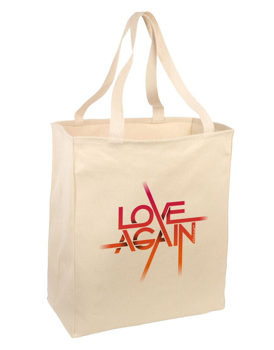 Love Again Typography Large Grocery Tote Bag-Grocery Tote-TooLoud-Natural-Large-Davson Sales