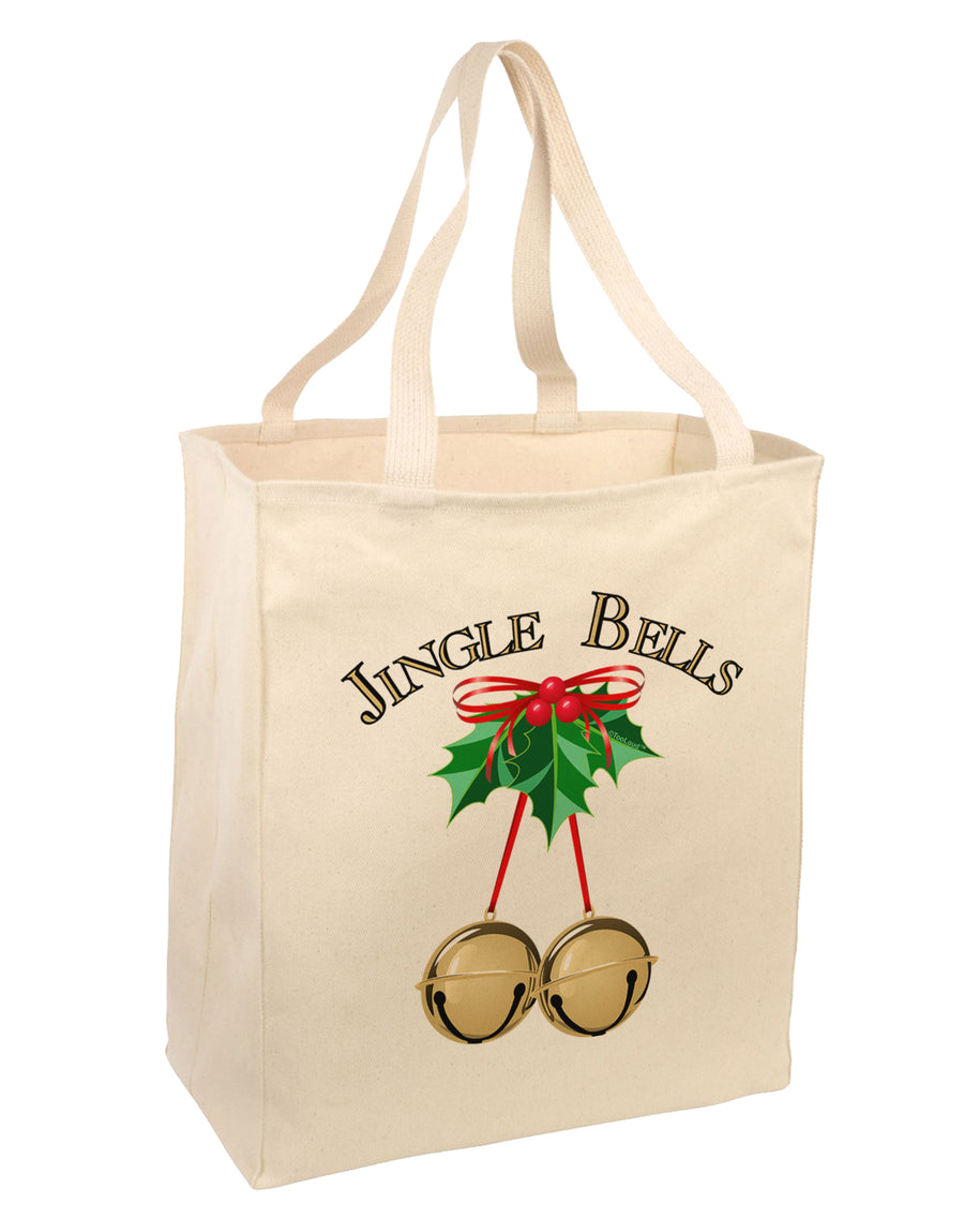 Jingle Bells Large Grocery Tote Bag by TooLoud-Grocery Tote-TooLoud-Natural-Large-Davson Sales