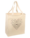 Heart Snowflake Christmas Large Grocery Tote Bag-Grocery Tote-TooLoud-Natural-Large-Davson Sales