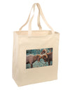 CO Bighorn Head Butt Large Grocery Tote Bag-Natural-Grocery Tote-TooLoud-Natural-Large-Davson Sales