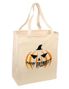 Happy Halloween Jack Large Grocery Tote Bag-Grocery Tote-TooLoud-Natural-Large-Davson Sales