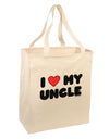 I Heart My Uncle Large Grocery Tote Bag by TooLoud-Grocery Tote-TooLoud-Natural-Large-Davson Sales