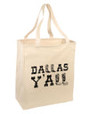 Dallas Y'all - Boots - Texas Pride Large Grocery Tote Bag by TooLoud-Grocery Tote-TooLoud-Natural-Large-Davson Sales