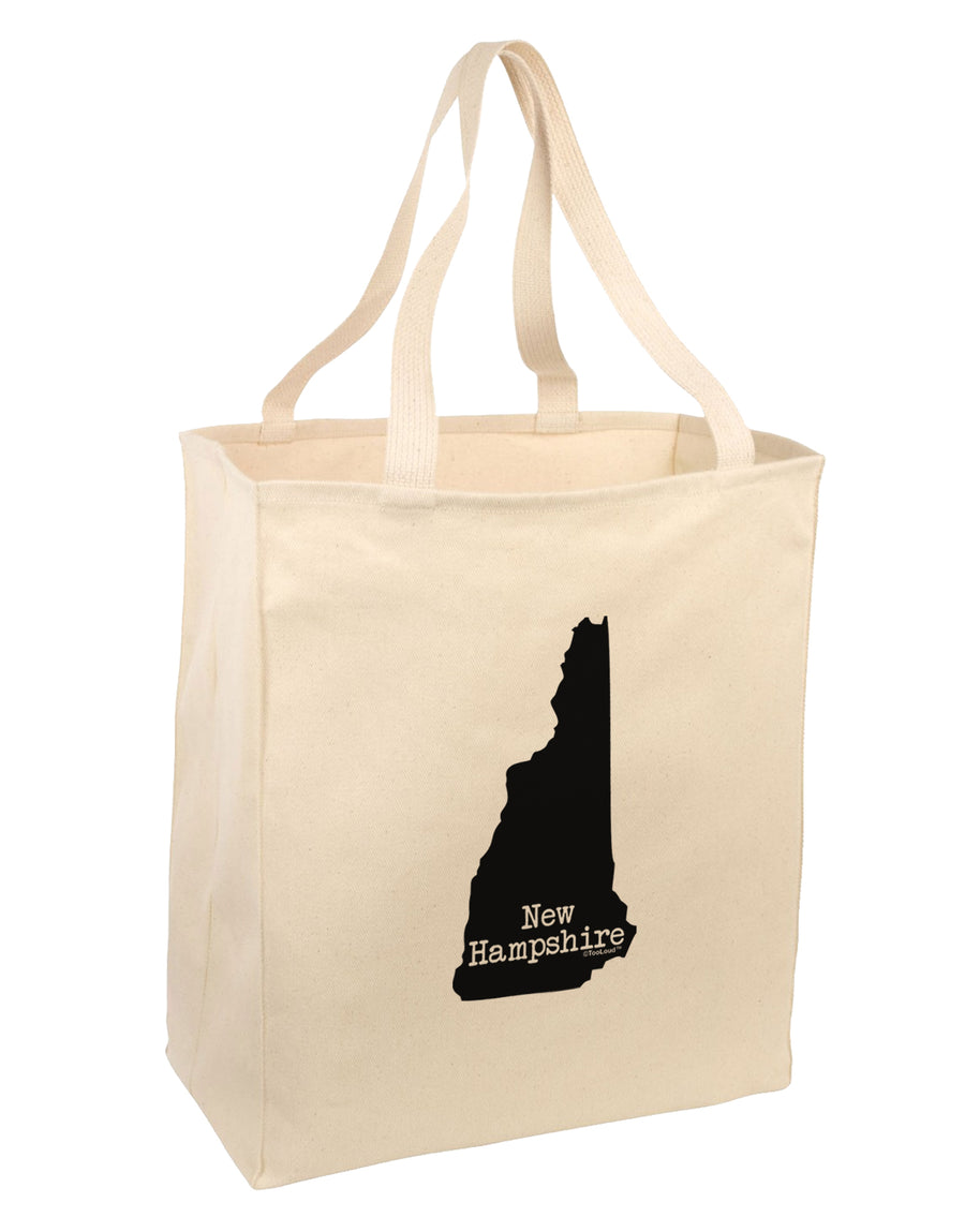 New Hampshire - United States Shape Large Grocery Tote Bag by TooLoud-Grocery Tote-TooLoud-Natural-Large-Davson Sales