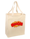 Onomatopoeia PHOOM Large Grocery Tote Bag-Grocery Tote-TooLoud-Natural-Large-Davson Sales