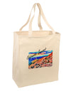 Colorado Mtn Sunset Bold WaterColor Large Grocery Tote Bag-Grocery Tote-TooLoud-Natural-Large-Davson Sales