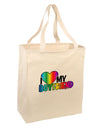 I Heart My Boyfriend - Rainbow Large Grocery Tote Bag-Grocery Tote-TooLoud-Natural-Large-Davson Sales