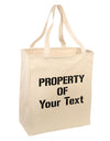 Personalized Property Of Large Grocery Tote Bag-Grocery Tote-TooLoud-Natural-Large-Davson Sales