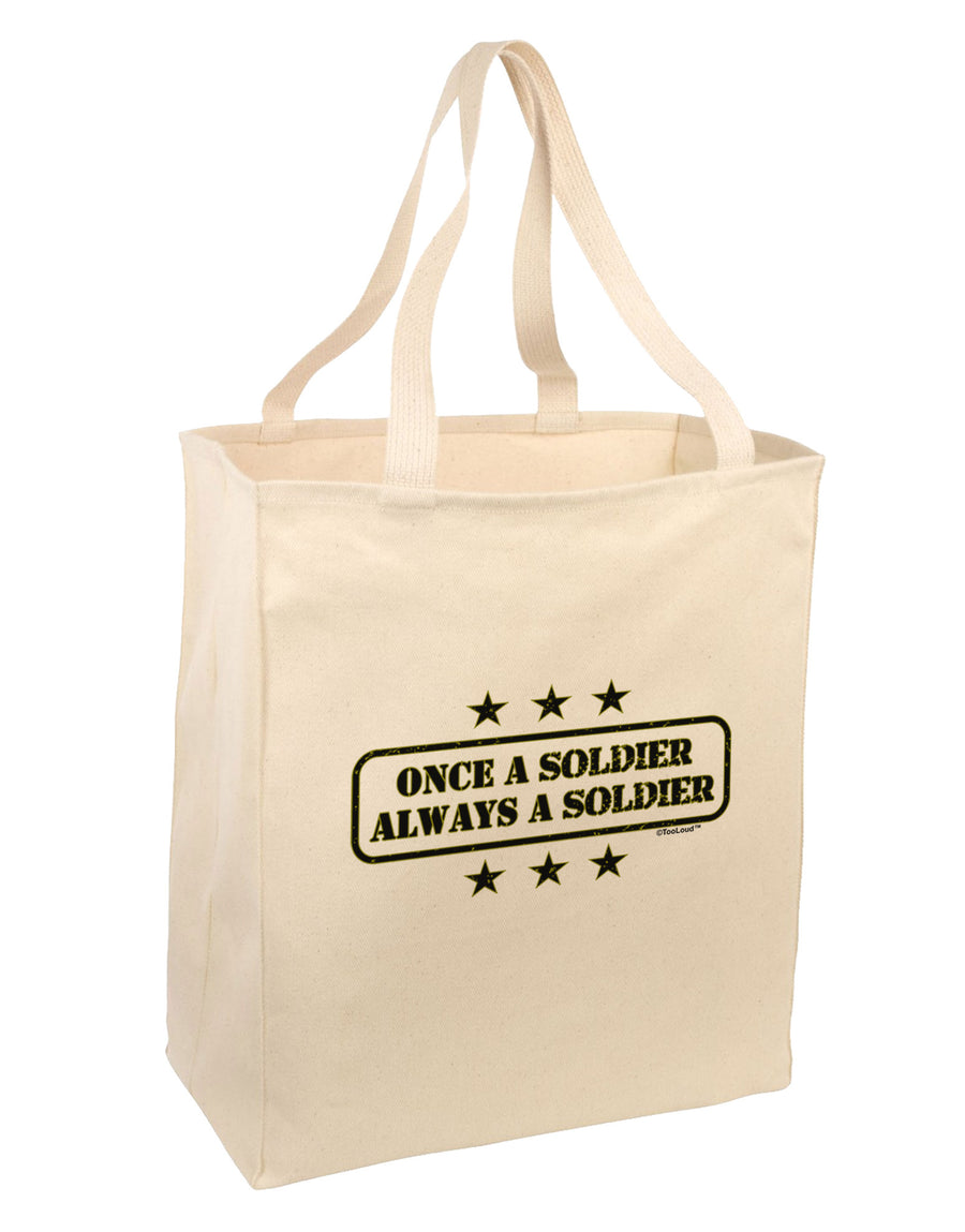 Always A Soldier Large Grocery Tote Bag-Grocery Tote-TooLoud-Natural-Large-Davson Sales