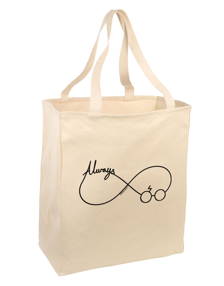 Always Infinity Symbol Large Grocery Tote Bag-Grocery Tote-TooLoud-Natural-Large-Davson Sales