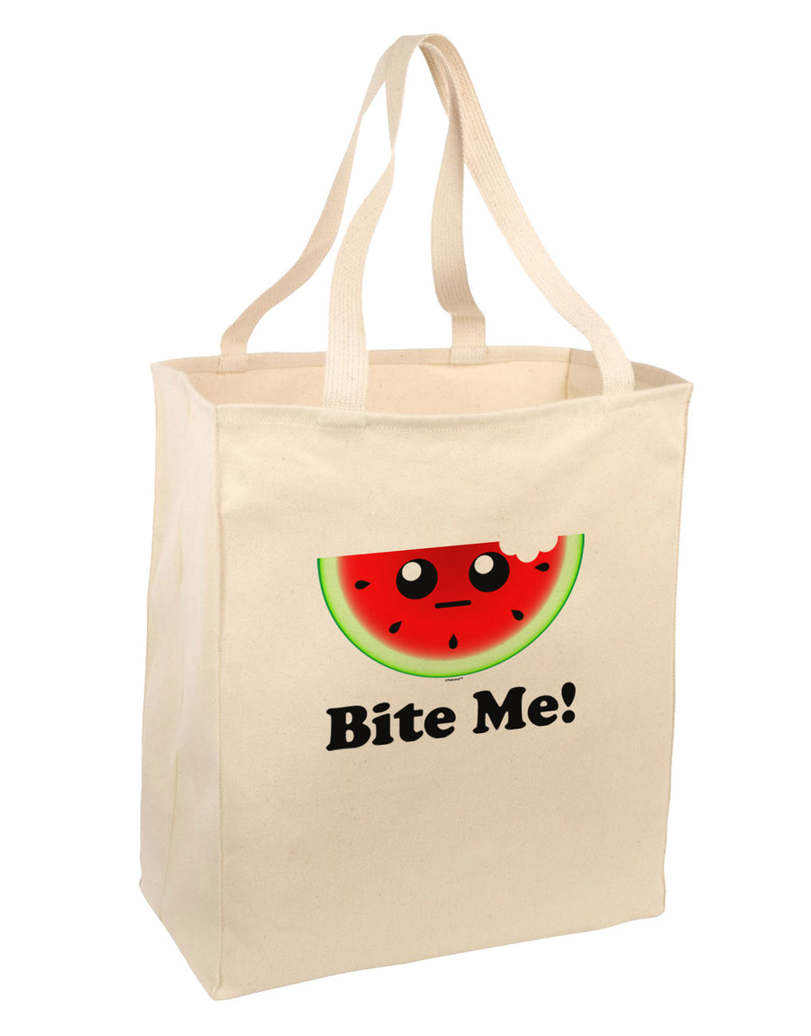 Bite Me Large Grocery Tote Bag-Grocery Tote-TooLoud-Natural-Large-Davson Sales