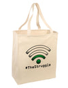 The Struggle - Low Wifi Large Grocery Tote Bag-Grocery Tote-TooLoud-Natural-Large-Davson Sales