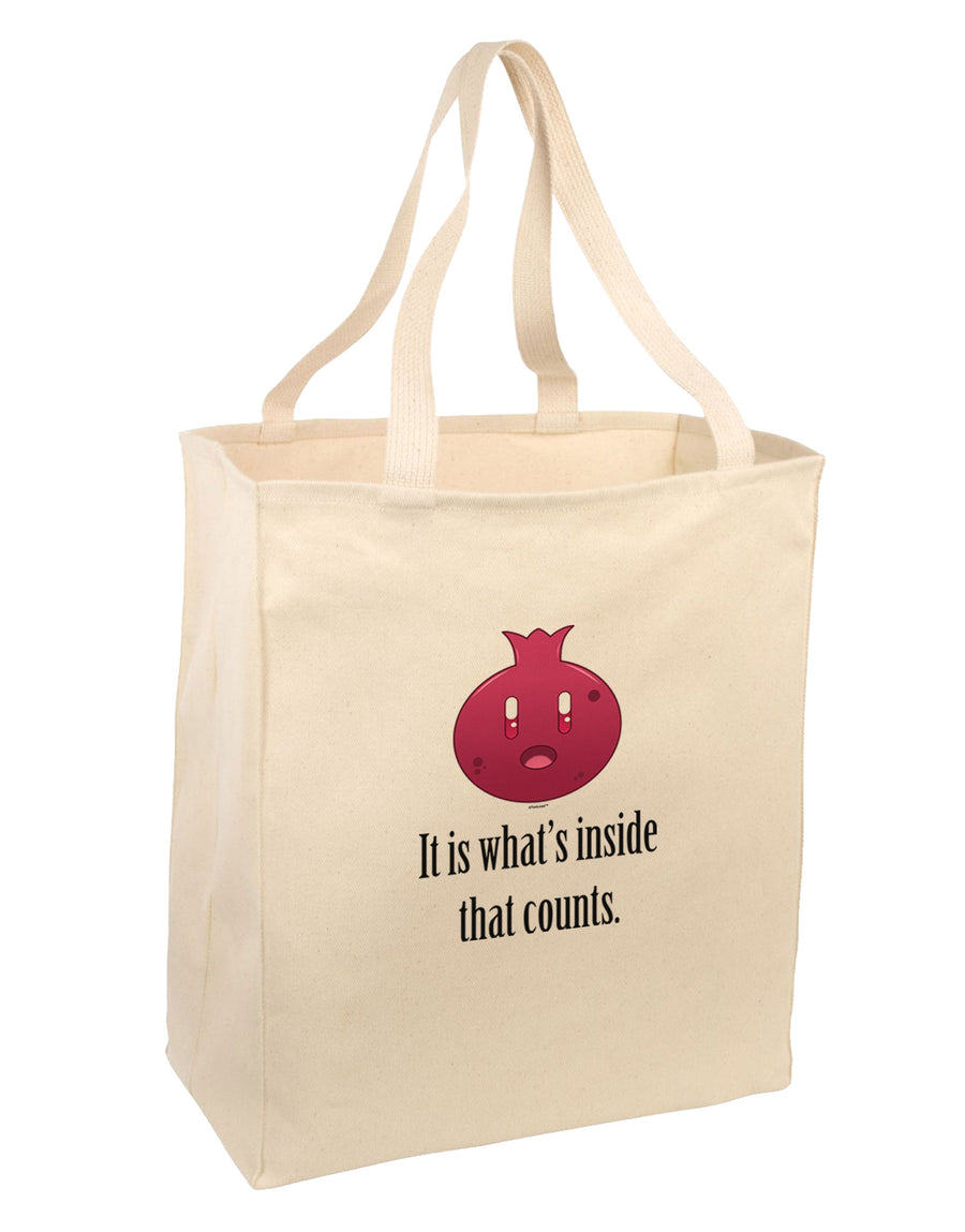 It is Whats Inside That Counts Large Grocery Tote Bag-Grocery Tote-TooLoud-Natural-Large-Davson Sales