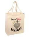 Wife of Veteran Large Grocery Tote Bag-Grocery Tote-TooLoud-Natural-Large-Davson Sales